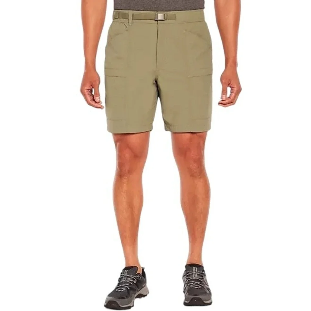 Eddie Bauer Mens XXL Khaki Tan Ripstop Tech Pull On Shorts NWT NEW‎